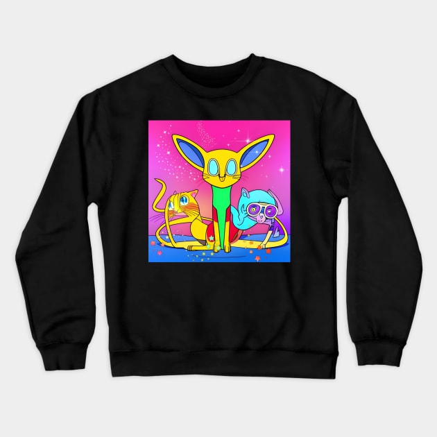 MY COSMIC CAT DESIGN Crewneck Sweatshirt by The C.O.B. Store